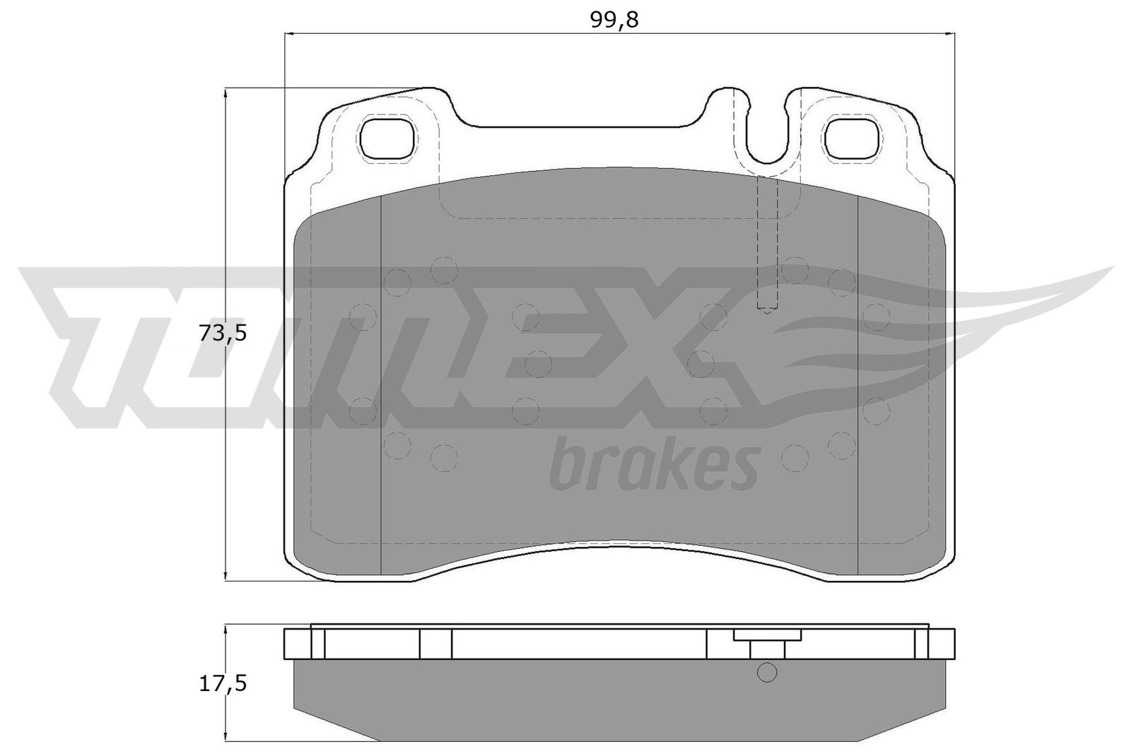 Sada brzdových platničiek kotúčovej brzdy TOMEX Brakes